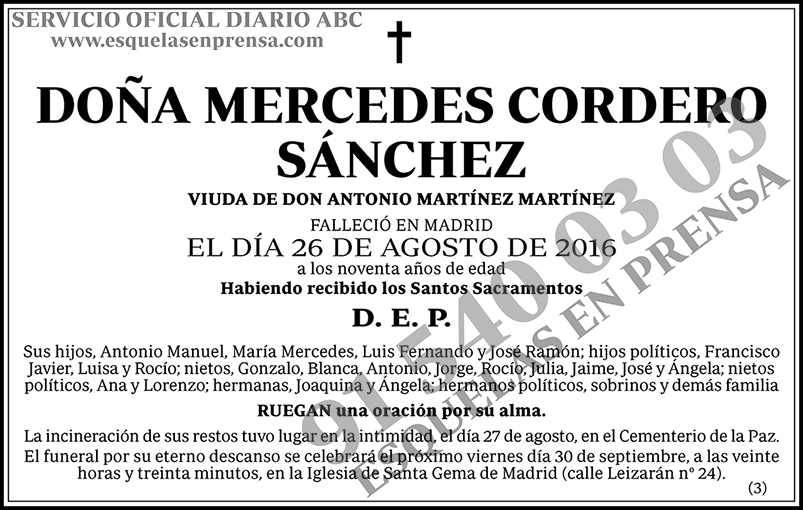 Mercedes Cordero Sánchez